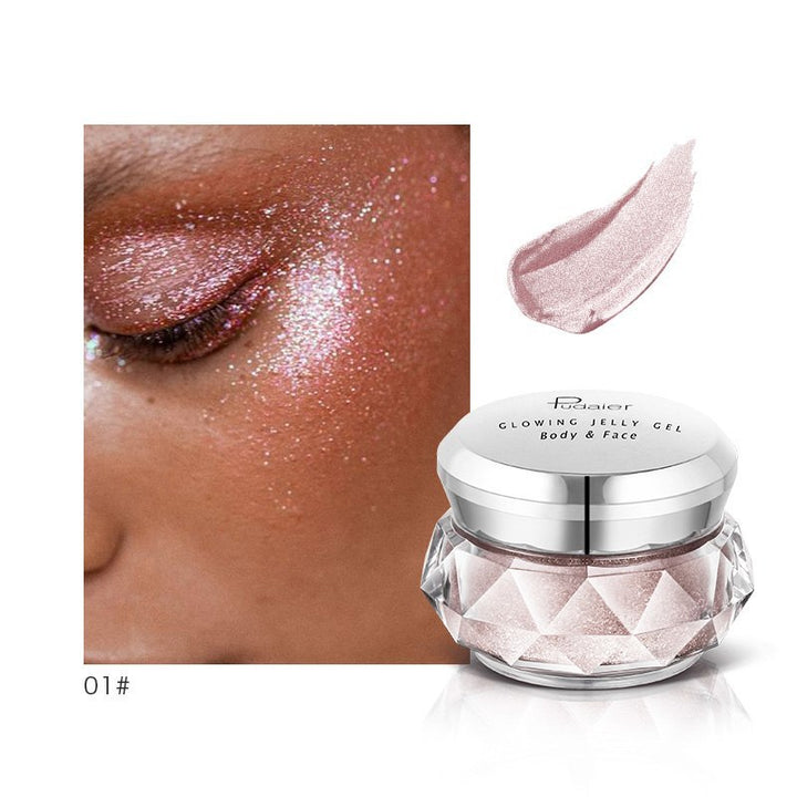 Pudaier Prismatic Glowing Jelly Gel Highlighter - Body & Face