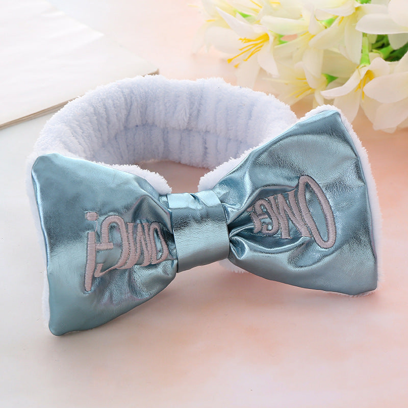 Satin Bow Head Band for Skincare & Makeup