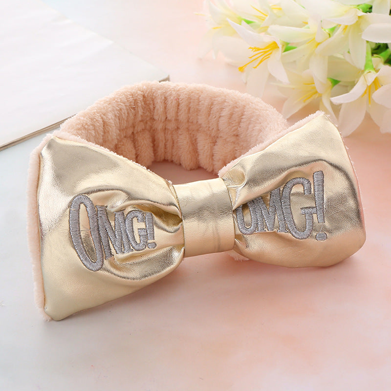 Satin Bow Head Band for Skincare & Makeup