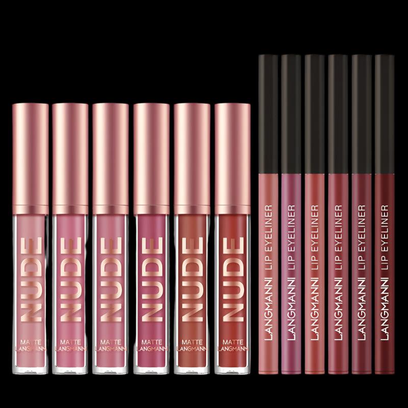 The 12-Piece Collection: Multi-Use Pigmented Matte Pencils & Lipsticks