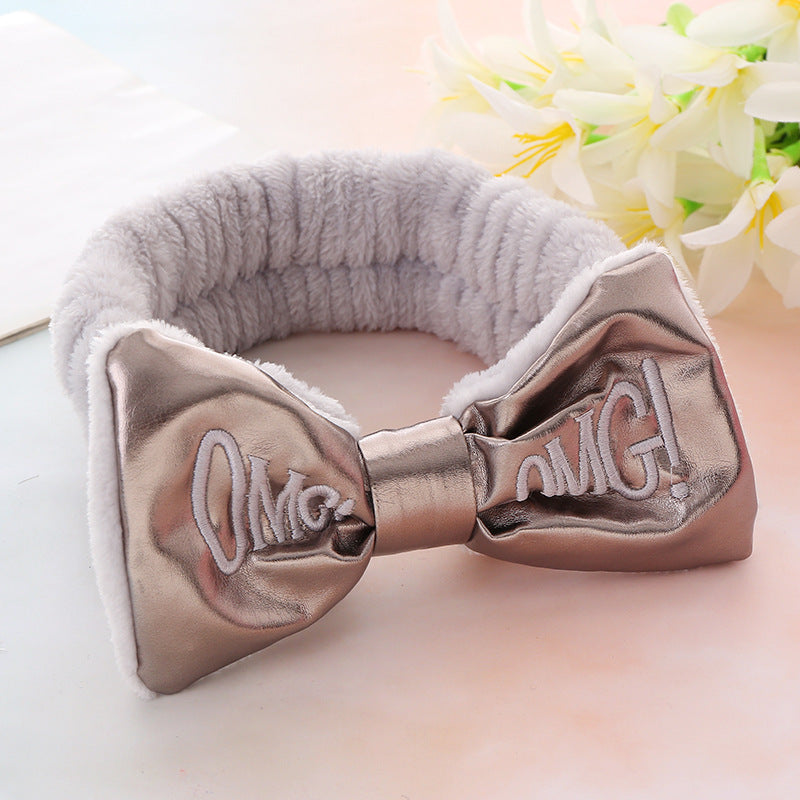 Satin Bow Head Band for Skincare & Makeup