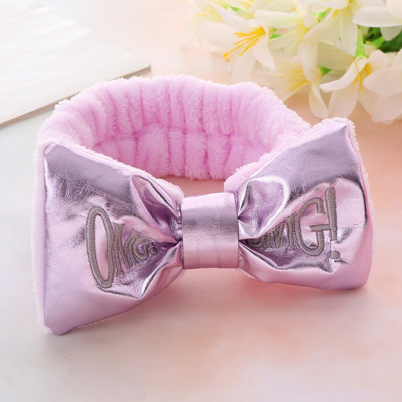 Satin Bow Head Band for Skincare & Makeup