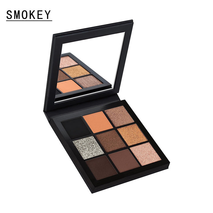 Terra Smoke Allure: 9-Shade Earthy Eyeshadow Palette