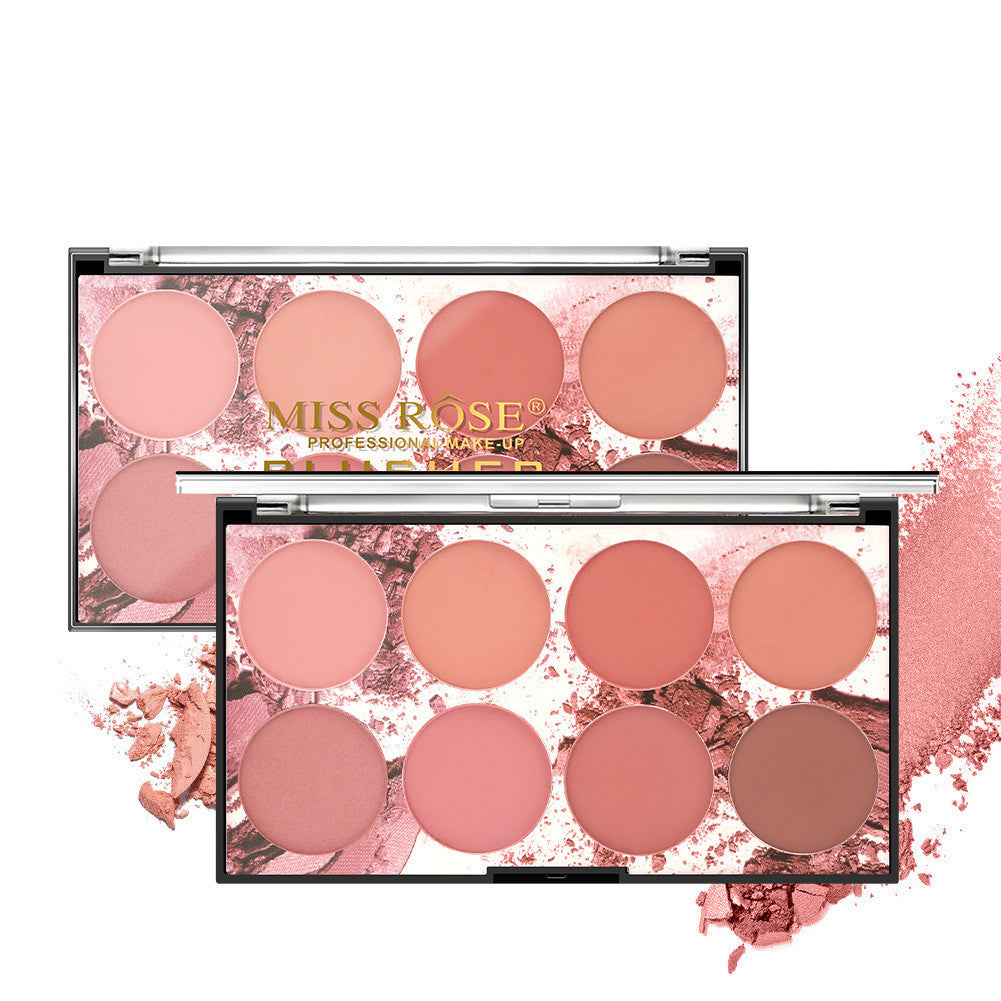 Miss Rose Eight-Color Sun Red Blush Palette